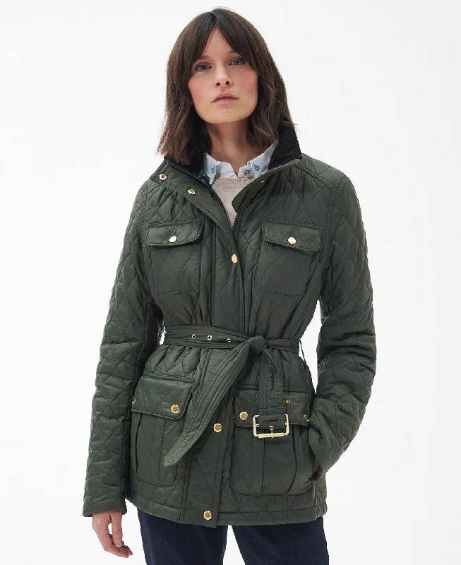 SALE Barbour Women's Belted Country Utility Quilt Jacket