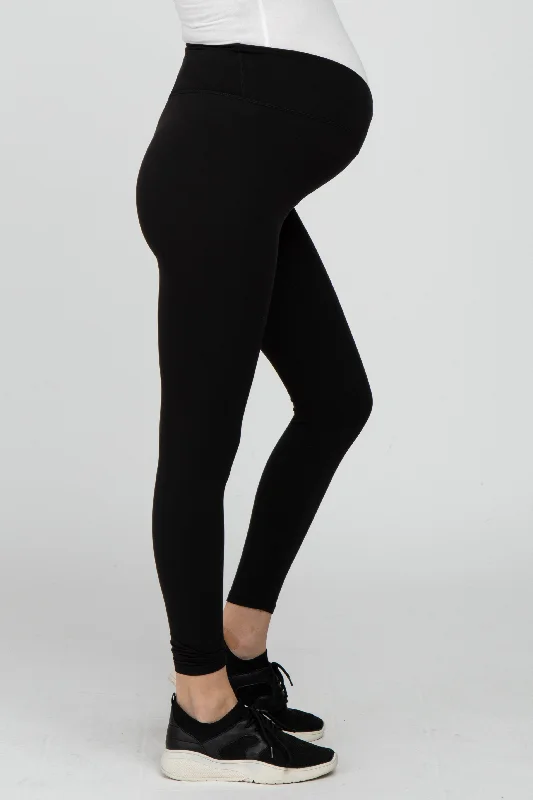 black-v-waist-maternity-leggings