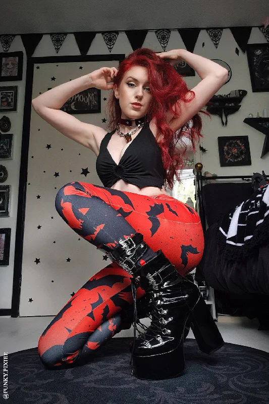 Blood Bat Pocket Leggings