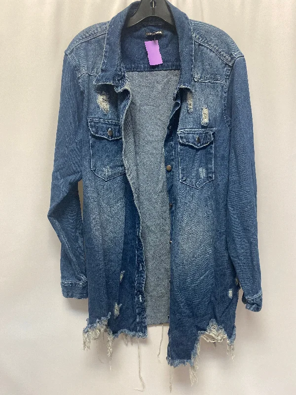 Blue Denim Jacket Denim Fashion Nova, Size 2x