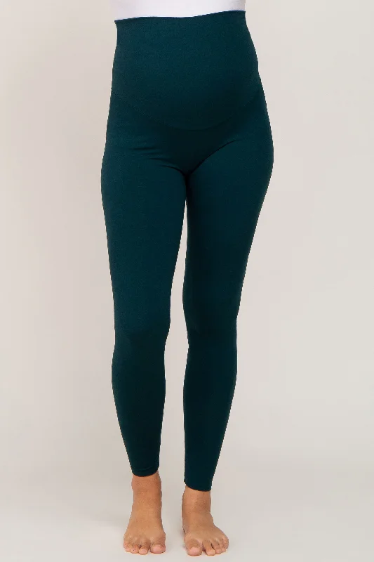 forest-green-basic-maternity-leggings