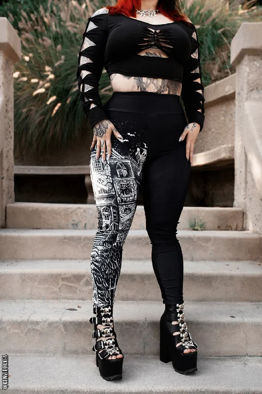 Gothic Haunted House Leggings