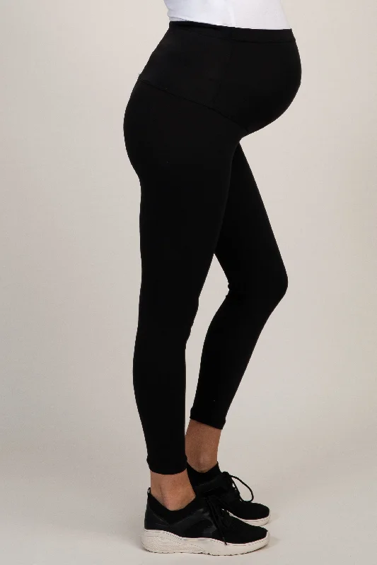 pinkblush-black-solid-basic-maternity-leggings