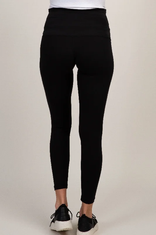 pinkblush-black-solid-basic-maternity-leggings