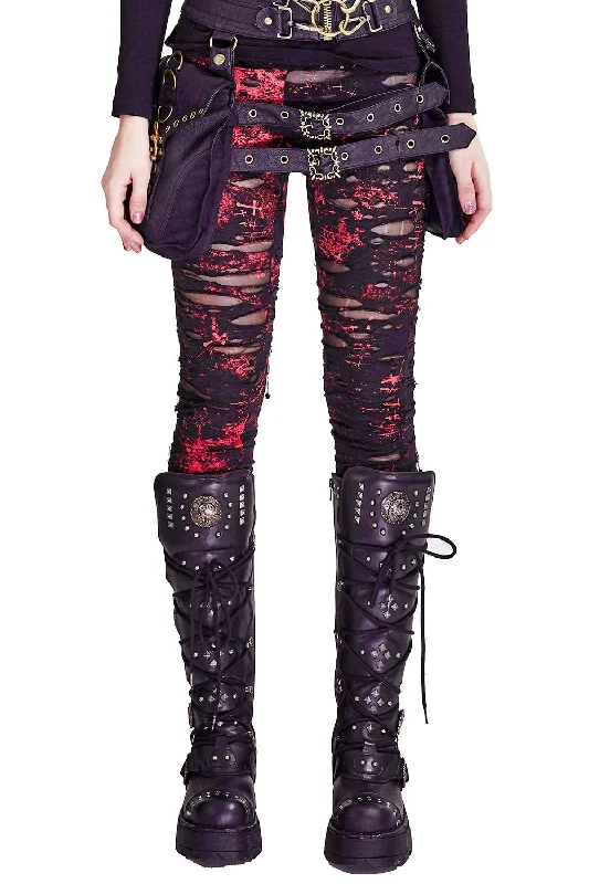 Unholy Punk Leggings [RED]