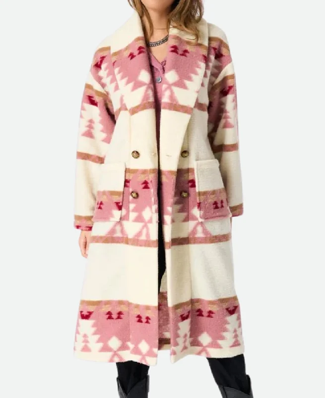 Beth Dutton Pink Printed Coat