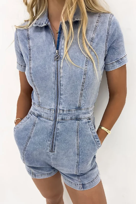 Boston Playsuit Light Blue