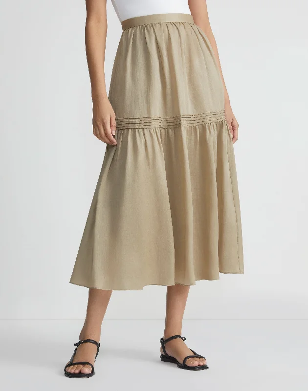 Gemma Cloth Tiered Maxi Skirt