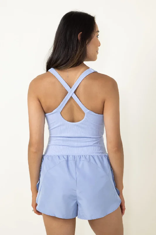 Illa Illa Activewear Runsie Romper for Women in Blue | IM7541-PERIBLUE