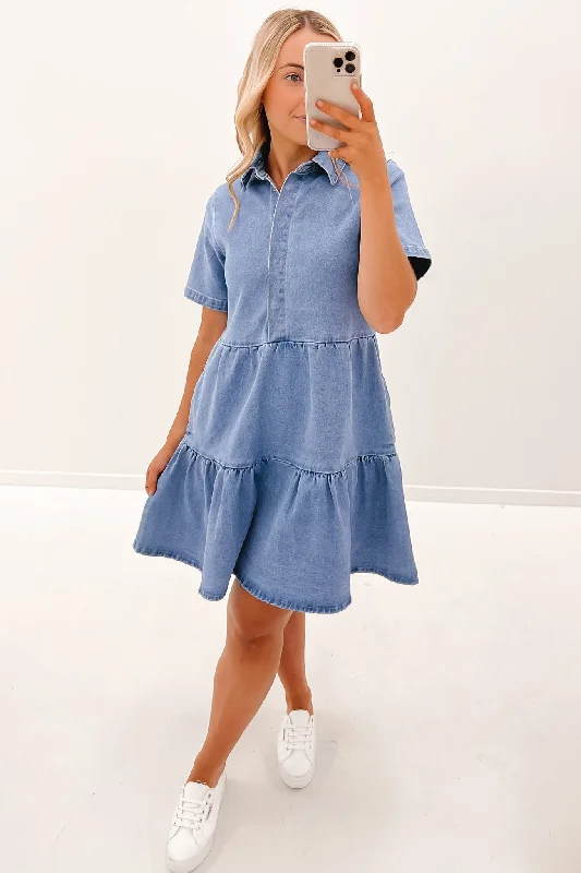 Kellie Denim Dress 95 Wash