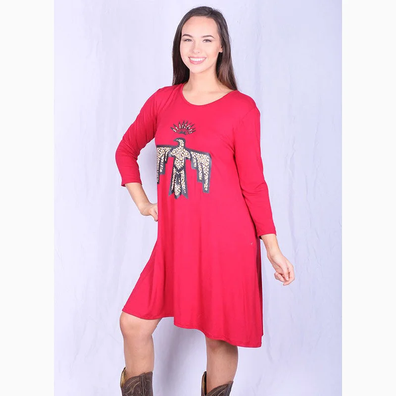 Women's Red Cheetah Thunderbird Dress