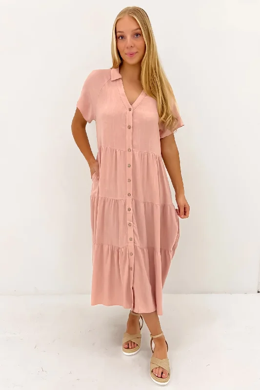 Little Paradise Midi Dress Blush