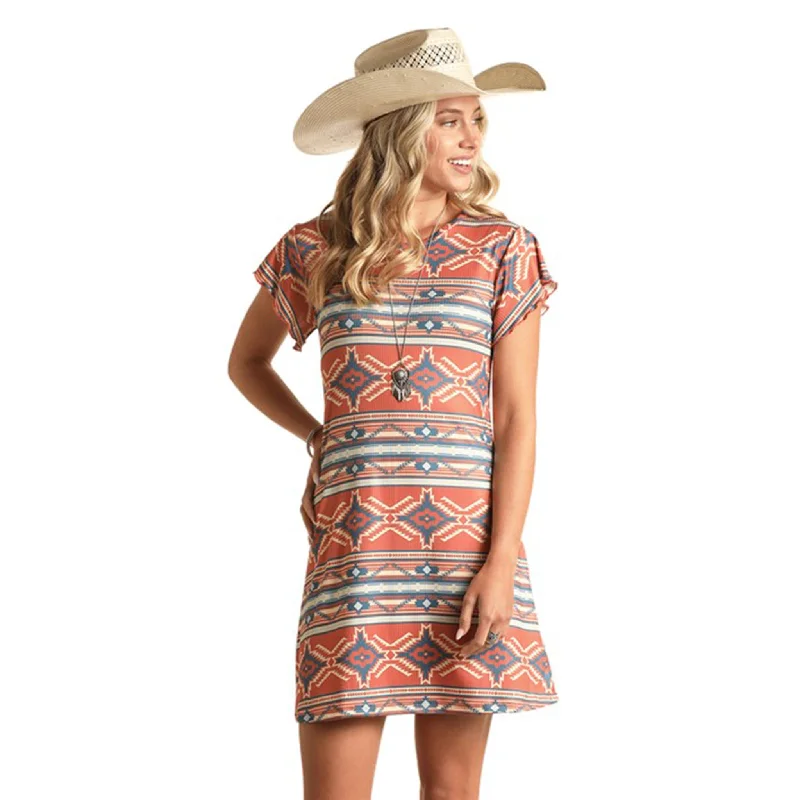 Rock & Roll Women's Aztec Ribbed Dress