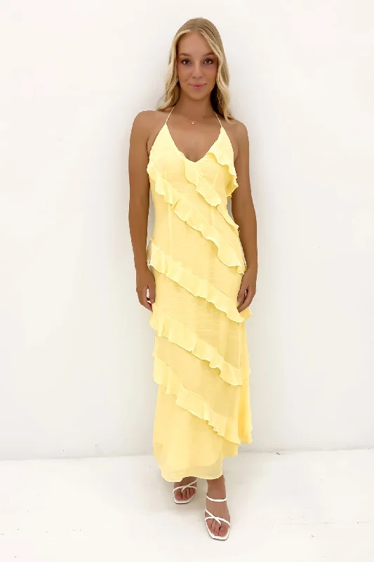 Reid Midi Dress Lemon