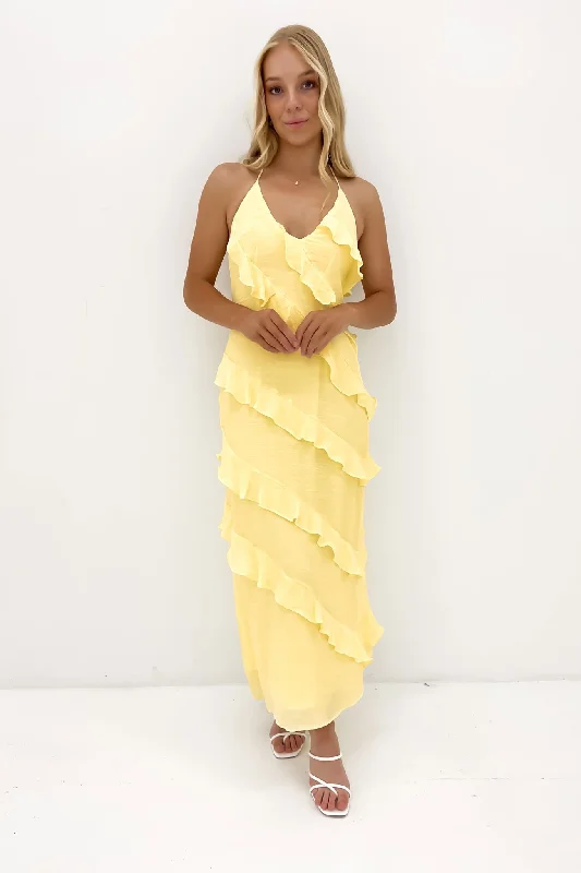 Reid Midi Dress Lemon