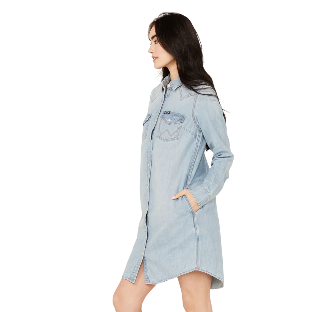 Wrangler Women's Retro Blue Denim Dress