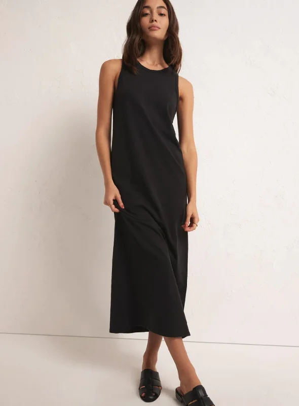 Z Supply: Mystic Midi Dress-Black