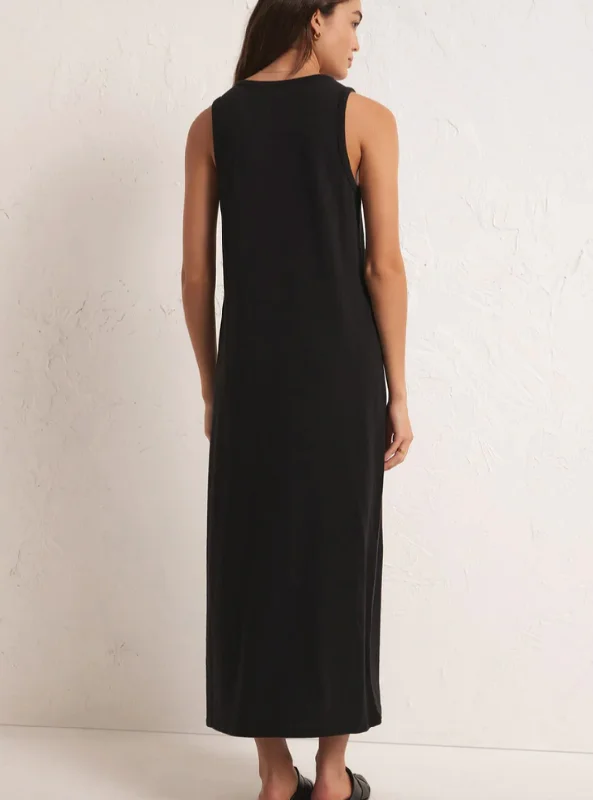 Z Supply: Mystic Midi Dress-Black