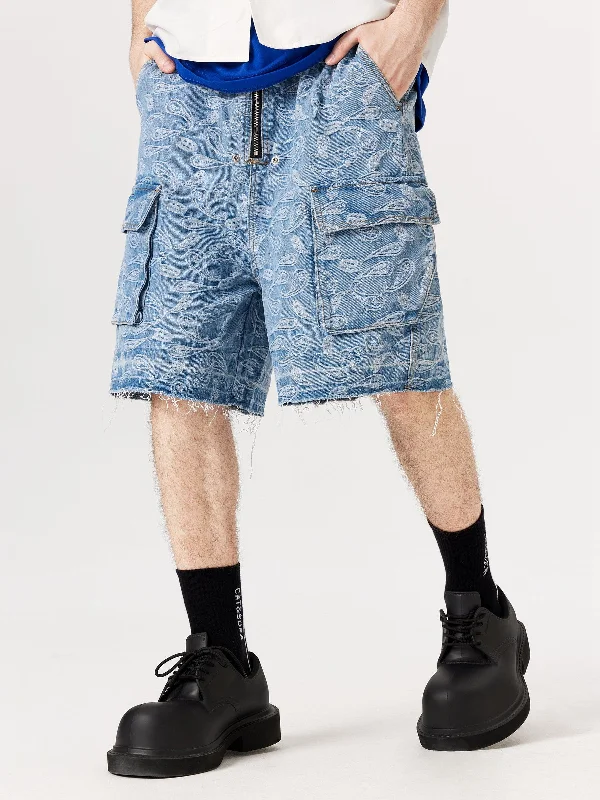 Aelfric Eden Bandana Jacquard Washed Jorts