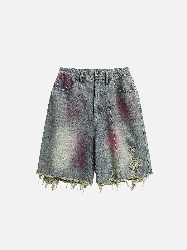 Aelfric Eden Graffiti Distressed Tassel Jorts