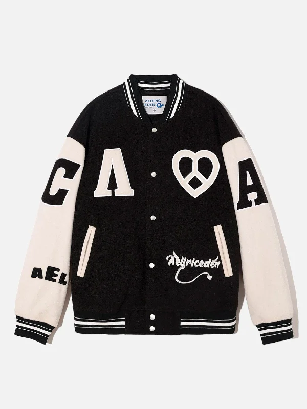 City Of Love No War Basic Varsity Jacket