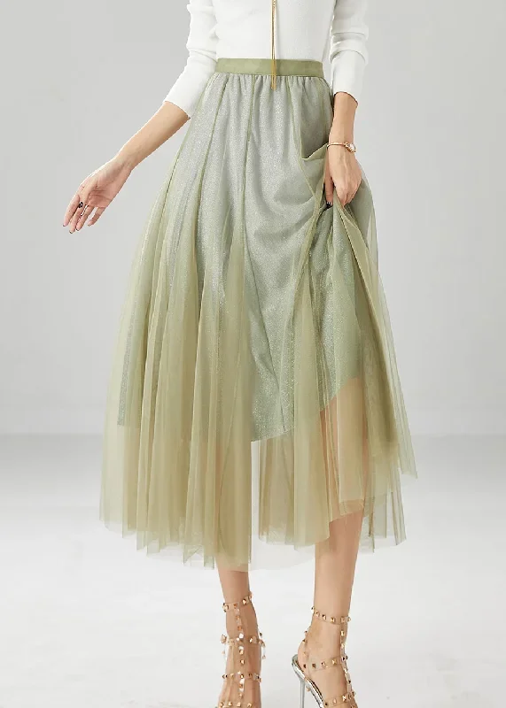 art-green-exra-large-hem-tulle-skirt-summer