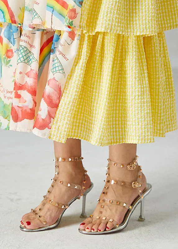 art-yellow-layered-patchwork-ruffles-cotton-skirt-summer