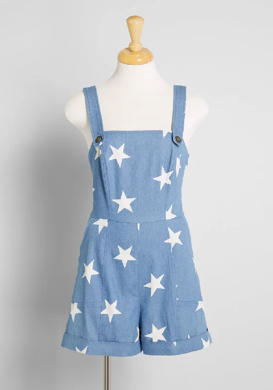 Splendidly Star Spangled Shortalls