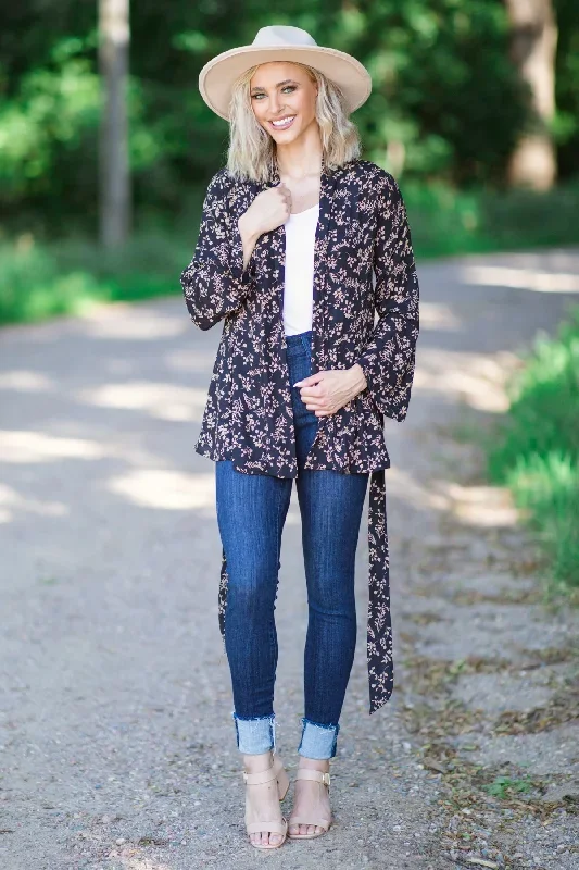 black-and-taupe-floral-tie-waist-long-blazer