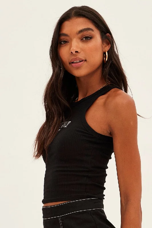 black-crop-tank-south-beach-embroidered-sleeveless-jc1521-84nb