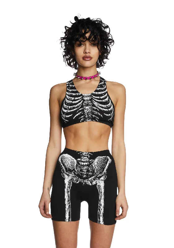 Bone To Pick Skeleton Crop Top