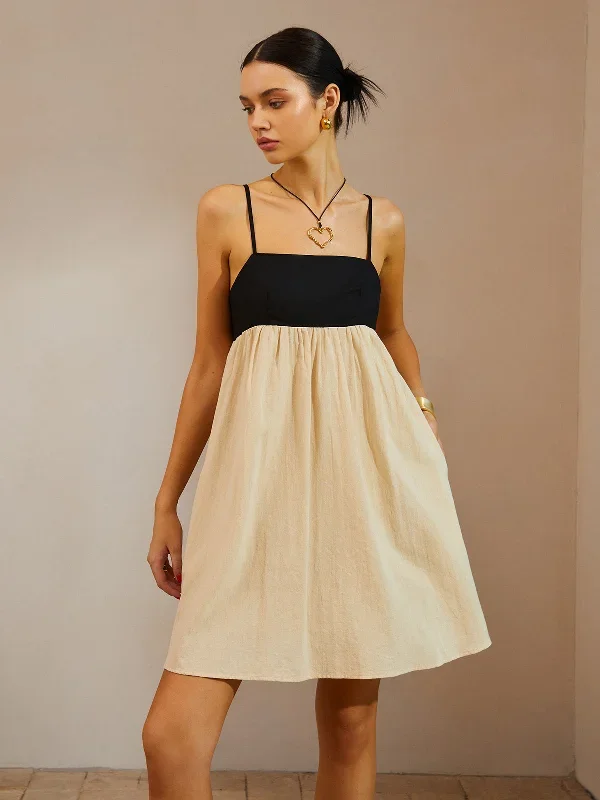 color-block-backless-spaghetti-strap-short-dress