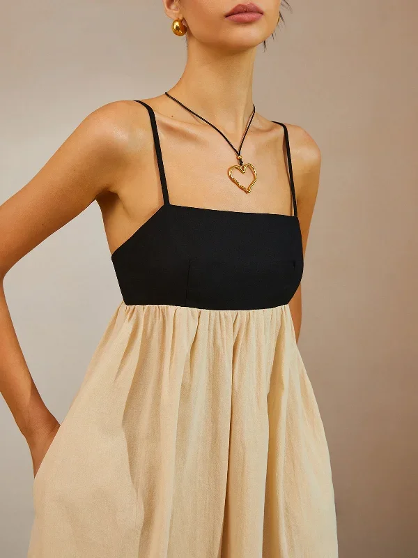 color-block-backless-spaghetti-strap-short-dress