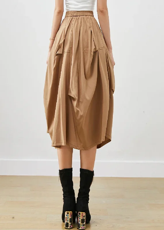 diy-khaki-asymmetrical-oversized-cotton-skirt-fall