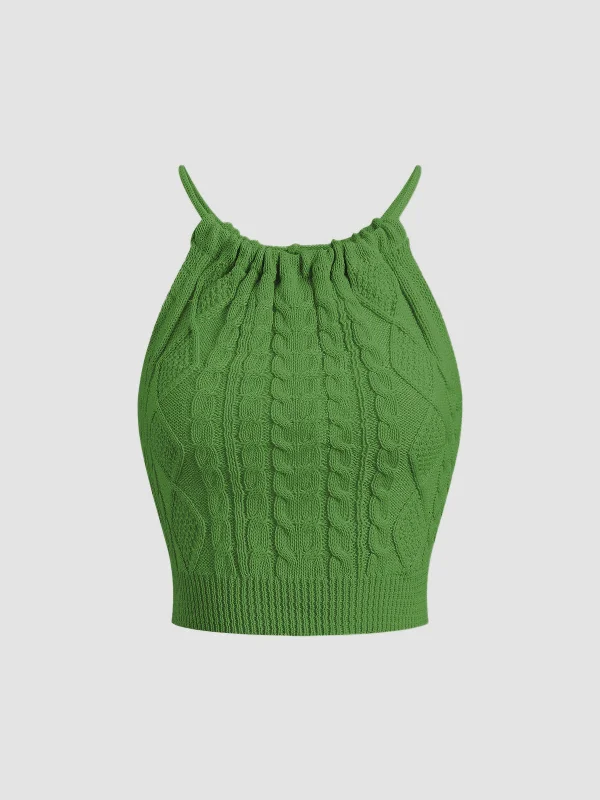 drawstring-open-back-cable-knit-halter-top