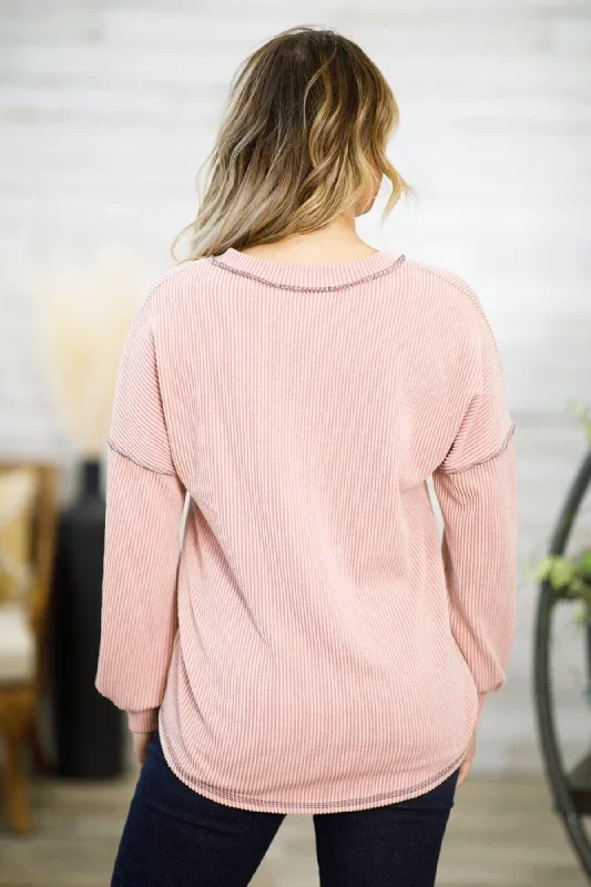 dusty-rose-v-neck-rib-knit-drop-shoulder-top