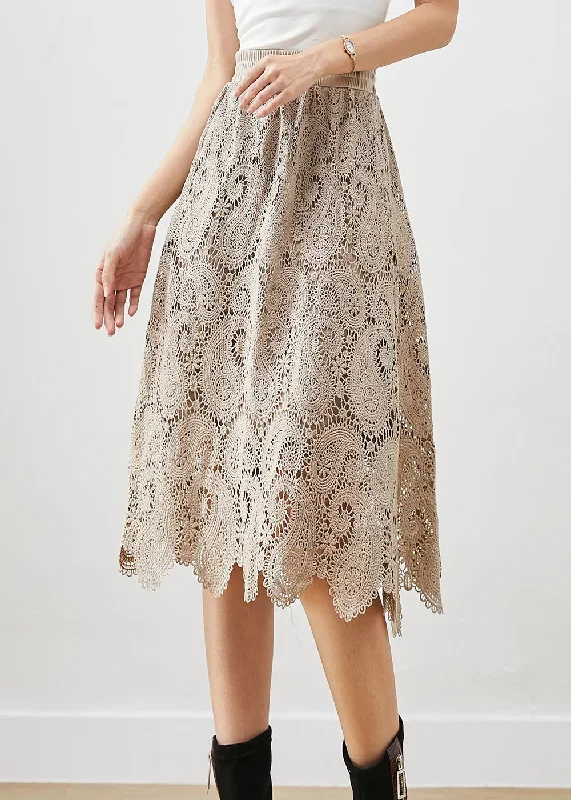 french-khaki-hollow-out-lace-skirts-fall