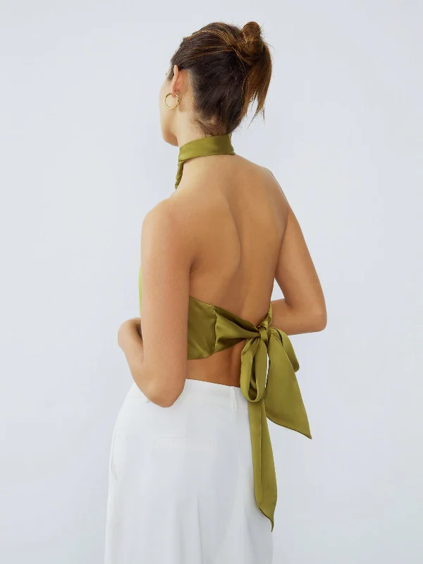 halter-neck-twist-open-back-satin-crop-top