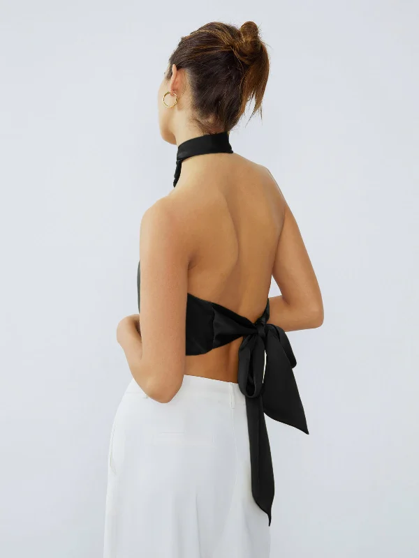 halter-neck-twist-open-back-satin-crop-top