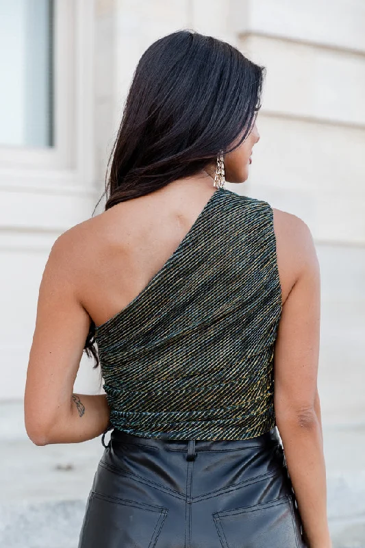 its-a-secret-black-shimmer-one-shoulder-bodysuit