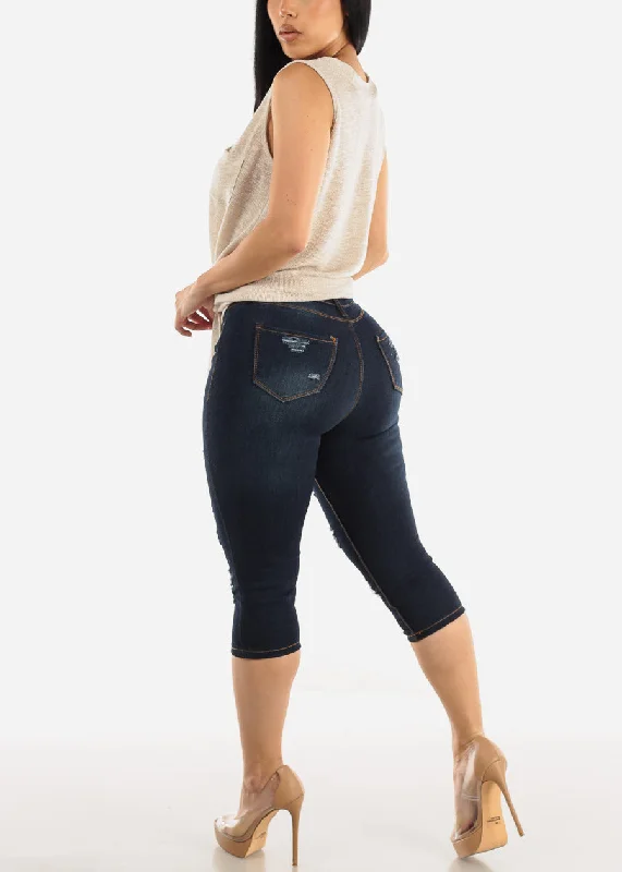 mid-rise-dark-stretchy-ripped-denim-capris-bv435dkblu