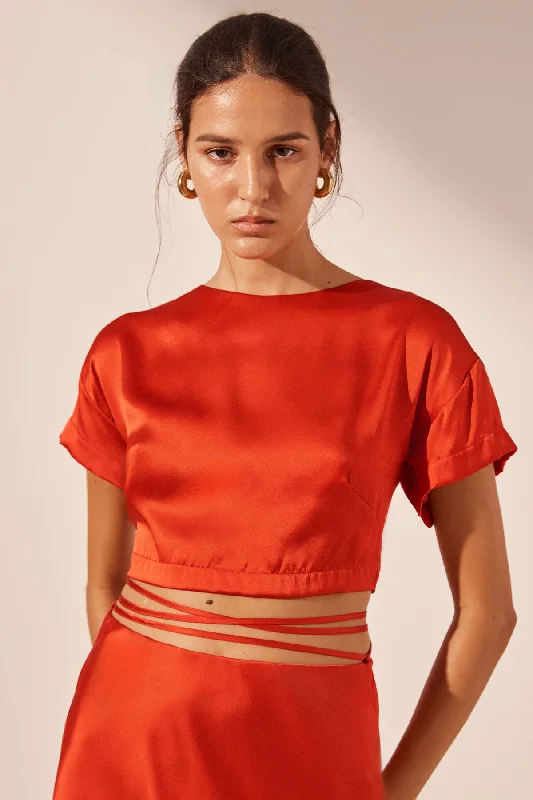 milenna-silk-open-back-drawstring-crop-top-chilli-red