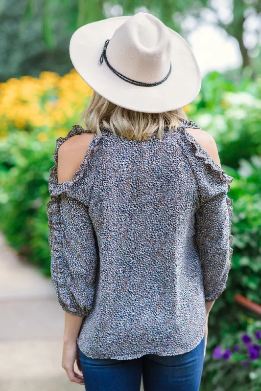 mocha-multicolor-ditsy-floral-cold-shoulder-top