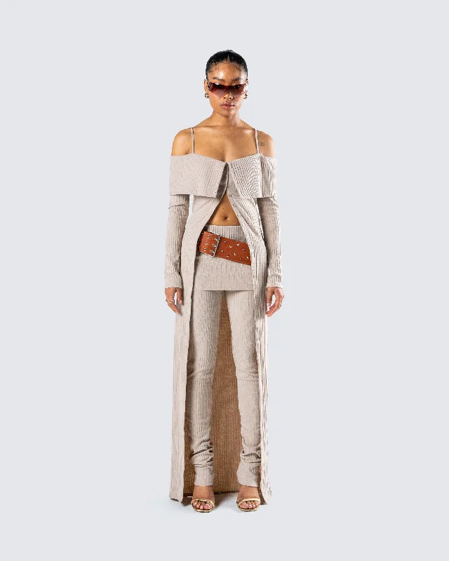 myka-beige-rib-long-cardigan