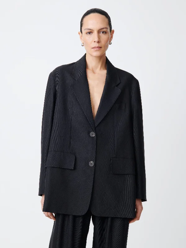 Phelps Viscose Jacket in Darkest Navy