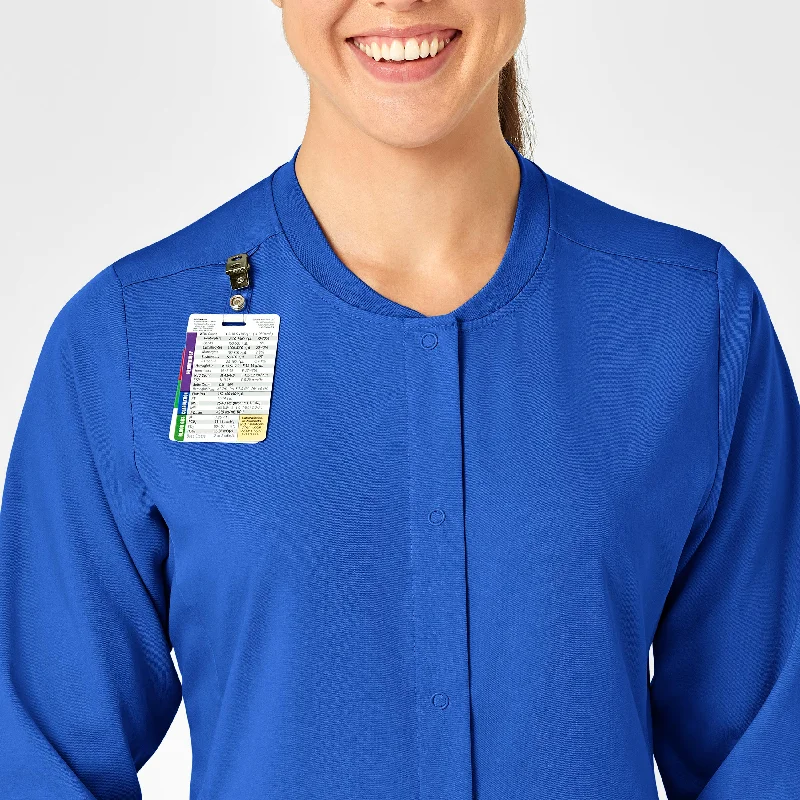 pro-womens-snap-front-scrub-jacket-royal