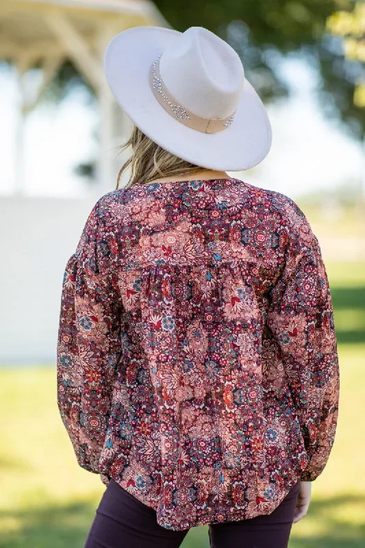 red-and-rust-multicolor-paisley-print-top