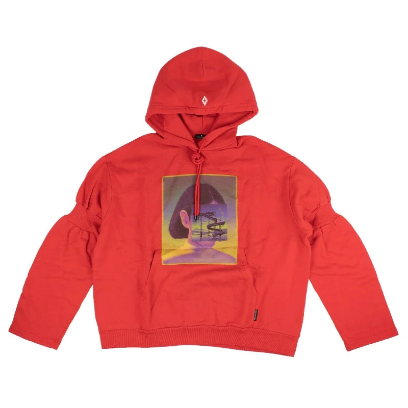 Red Slide Graphic Pullover Hoodie