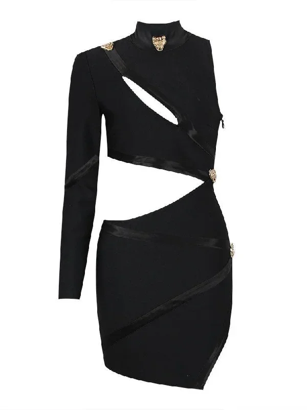 riva-one-shoulder-cutout-bandage-dress