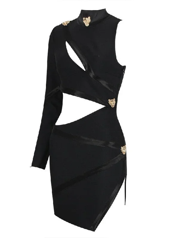 riva-one-shoulder-cutout-bandage-dress